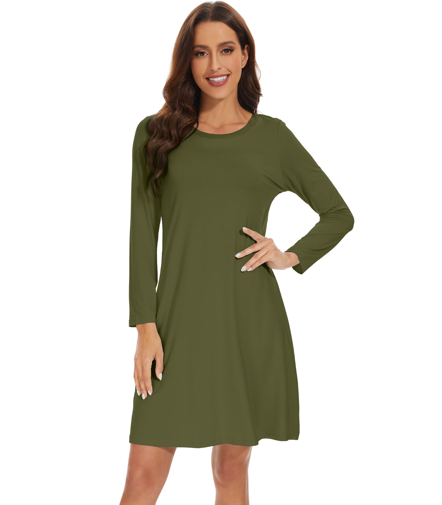 WiWi Bamboo Long Sleeve Nightgown