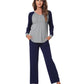 WiWi Womens Bamboo Long Sleeve Pajama Set