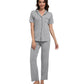 WiWi Womens Pajamas Set Soft Button Down Sleepwear