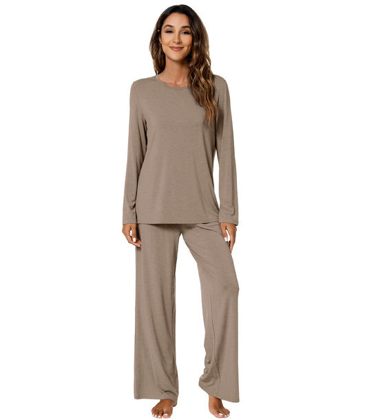 WiWi Women's Bamboo Super Soft Long Sleeve Pajama Set