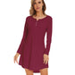 WiWi Women Bamboo Nightgowns Long Sleeve