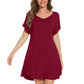 WiWi Women's Bamboo Short Sleeve Nightgown