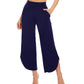 WiWi Women's Bamboo Viscose Wide Leg Capri Pajama Bottoms