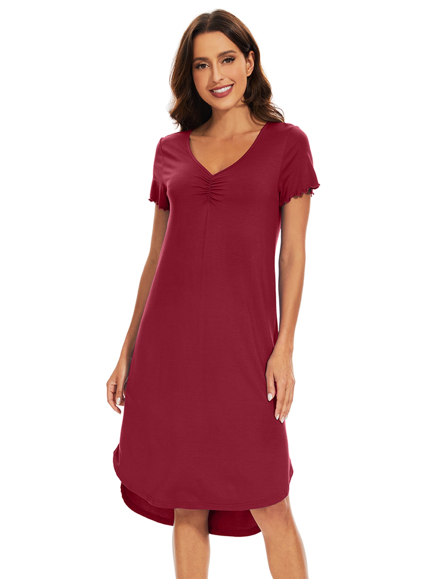 WiWi Bamboo Women Short Sleeve Nightgown