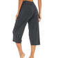 WiWi Women's Bamboo Viscose Yoga Capri Pants