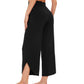 WiWi Women's Bamboo Viscose Wide Leg Capri Pajama Bottoms