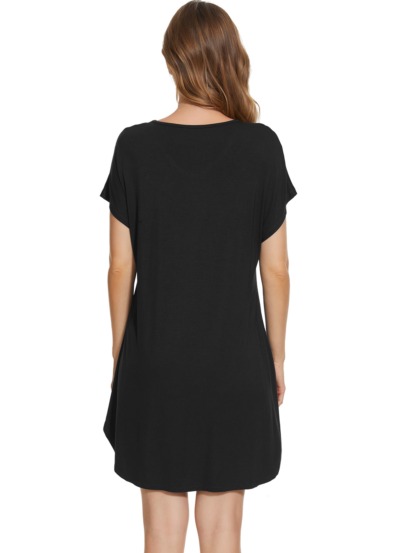 WiWi Women's Bamboo Short Sleeve Nightgown