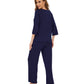 WiWi Bamboo Pajamas for Women Soft 3/4 Sleeve Sleepwear Casual Pj Set