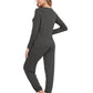 WiWi Scoop Neck Pajama Sets Sport Pajamas for Women