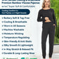 WiWi Women's Bamboo Pajama Sets Long Sleeves Top with Pants Loungewear Set