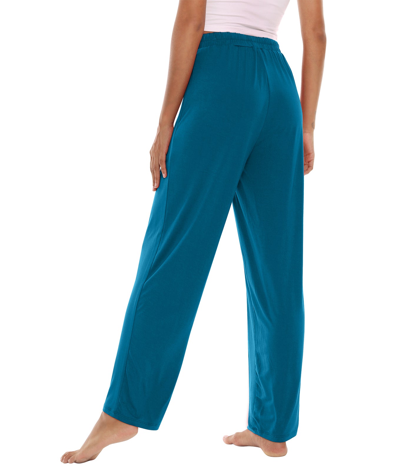 WiWi Bamboo Wide Leg Lounge Pants Women Soft Pajama Bottoms Casual