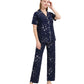 WiWi Womens Pajamas Set Soft Button Down Sleepwear