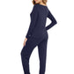 WiWi Scoop Neck Pajama Sets Sport Pajamas for Women