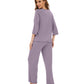 WiWi Bamboo Pajamas for Women Soft 3/4 Sleeve Sleepwear Casual Pj Set