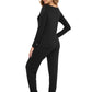 WiWi Scoop Neck Pajama Sets Sport Pajamas for Women