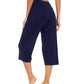 WiWi Women's Bamboo Viscose Yoga Capri Pants