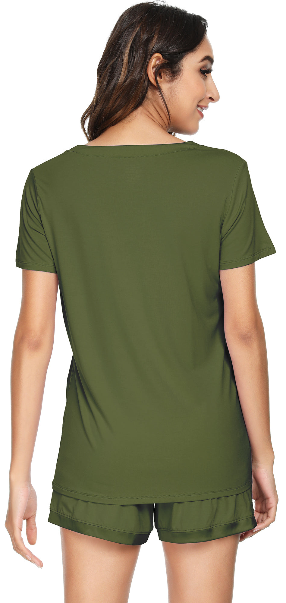 WiWi Bamboo Pajamas Set for Women Short Sets Summer Plus Size