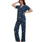 WiWi Womens Pajamas Set Soft Button Down Sleepwear