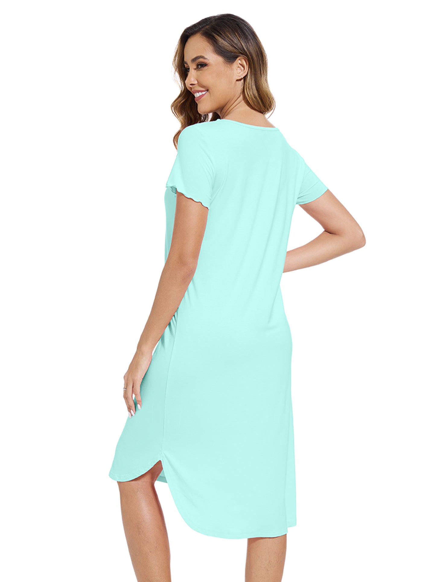 WiWi Bamboo Women Short Sleeve Nightgown