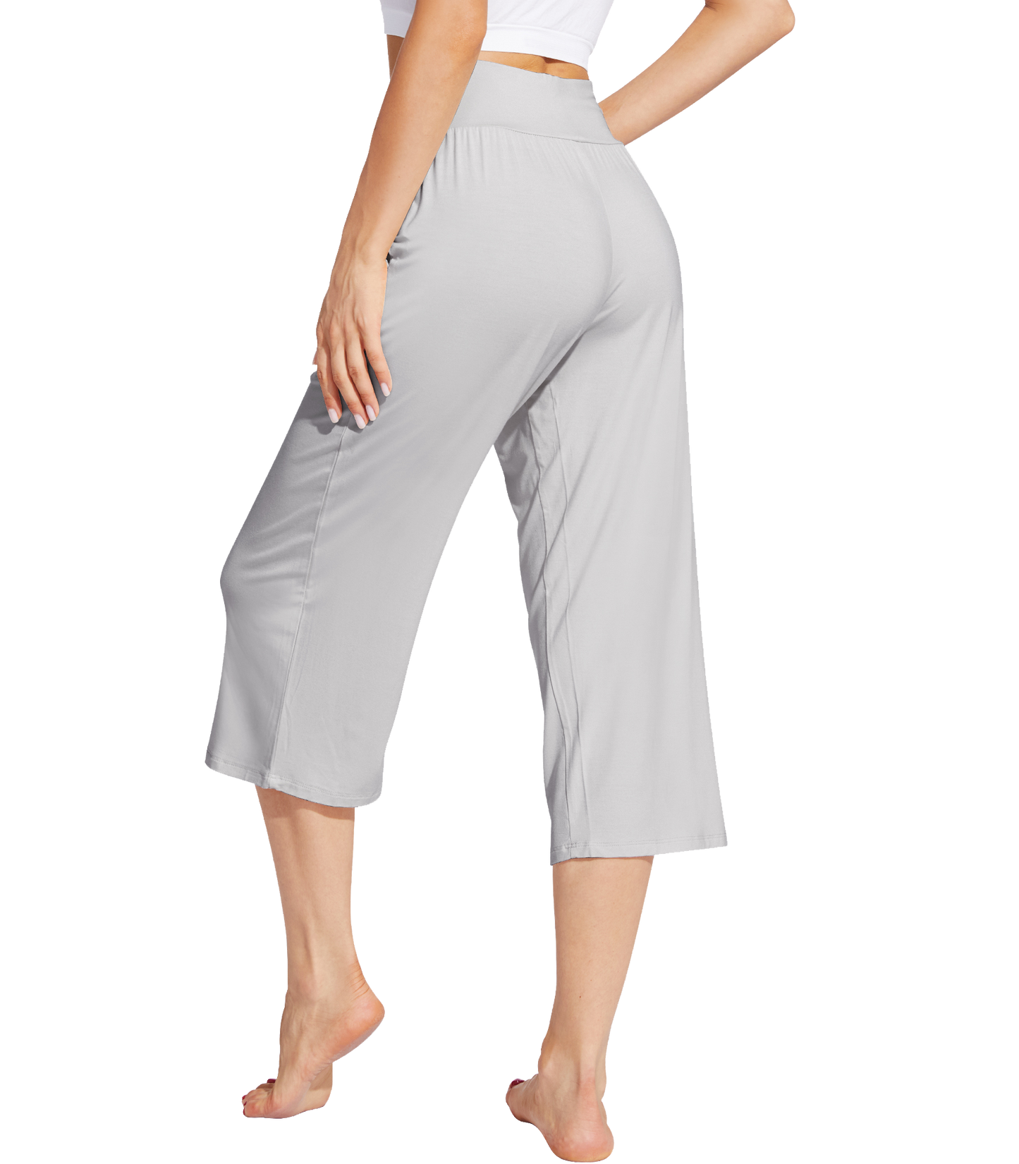 WiWi Women's Bamboo Viscose Yoga Capri Pants