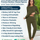 WiWi Women's Bamboo Pajama Sets Long Sleeves Top with Pants Loungewear Set