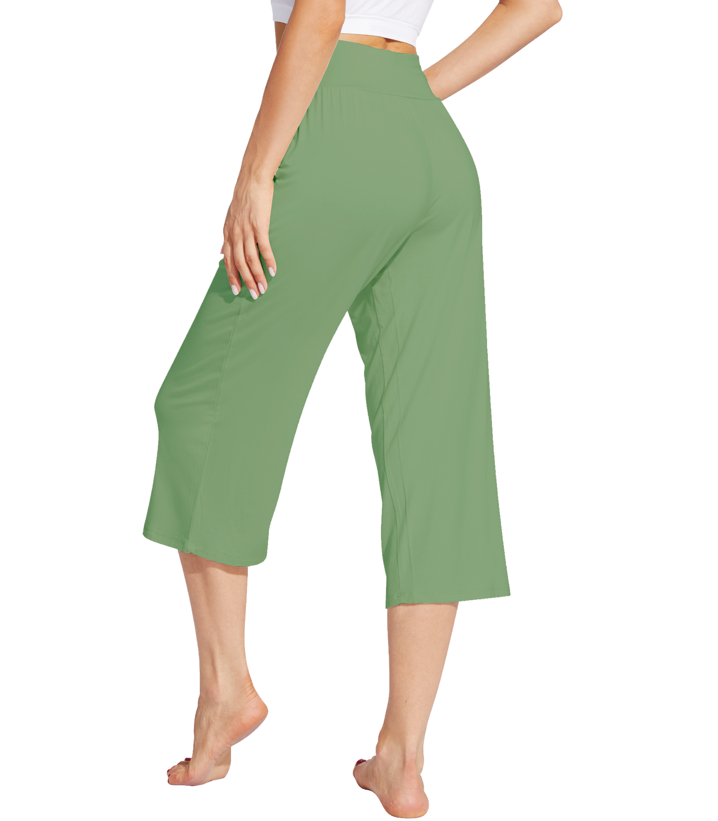 WiWi Women's Bamboo Viscose Yoga Capri Pants