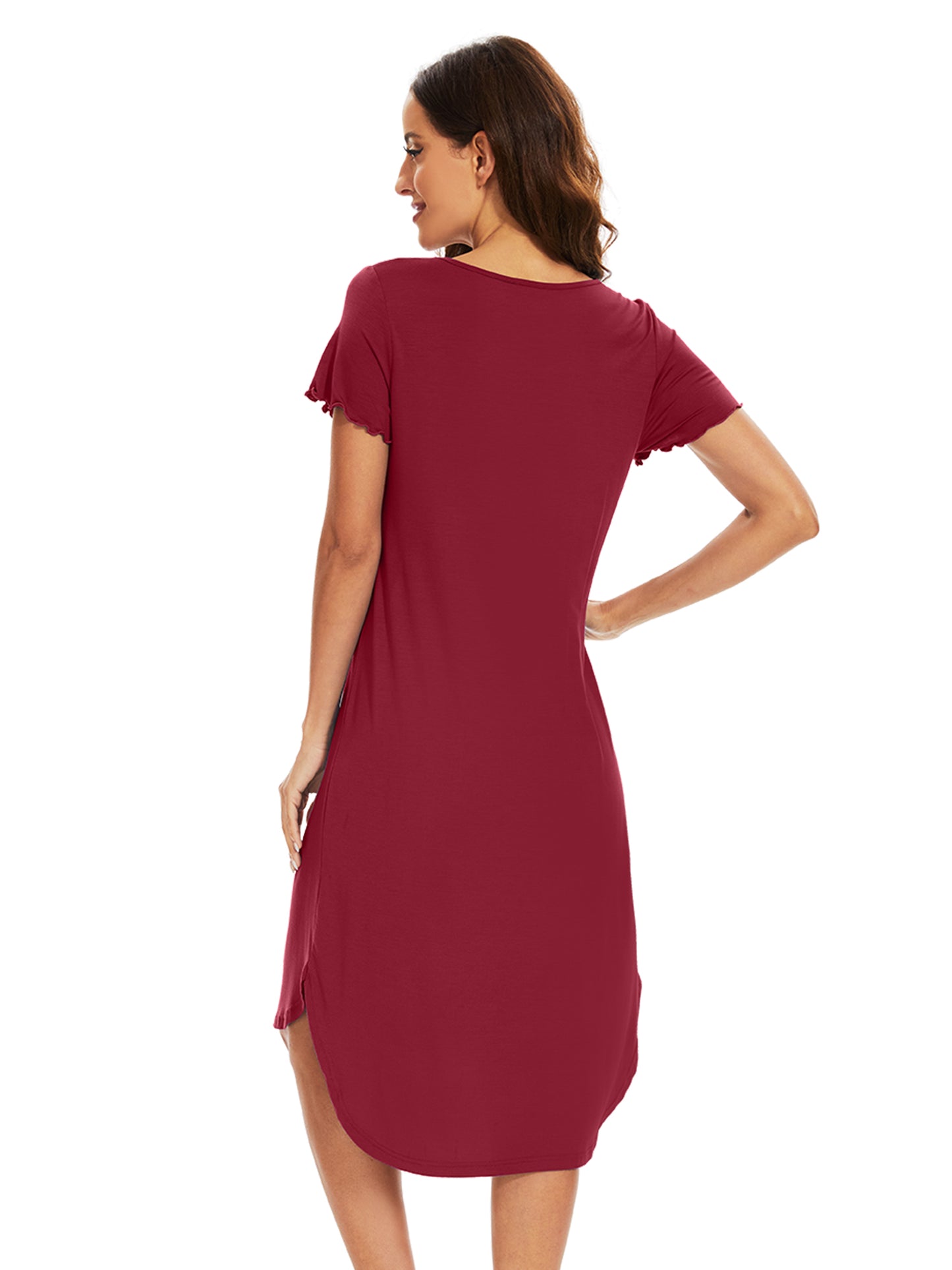 WiWi Bamboo Women Short Sleeve Nightgown