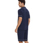 WiWi Loungewear Set for Men with Piping Notch Collar