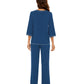 WiWi Women's Bamboo Pajama Sets Soft Loose Comfy Top with Pants