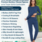 WiWi Women's Bamboo Pajama Sets Long Sleeves Top with Pants Loungewear Set