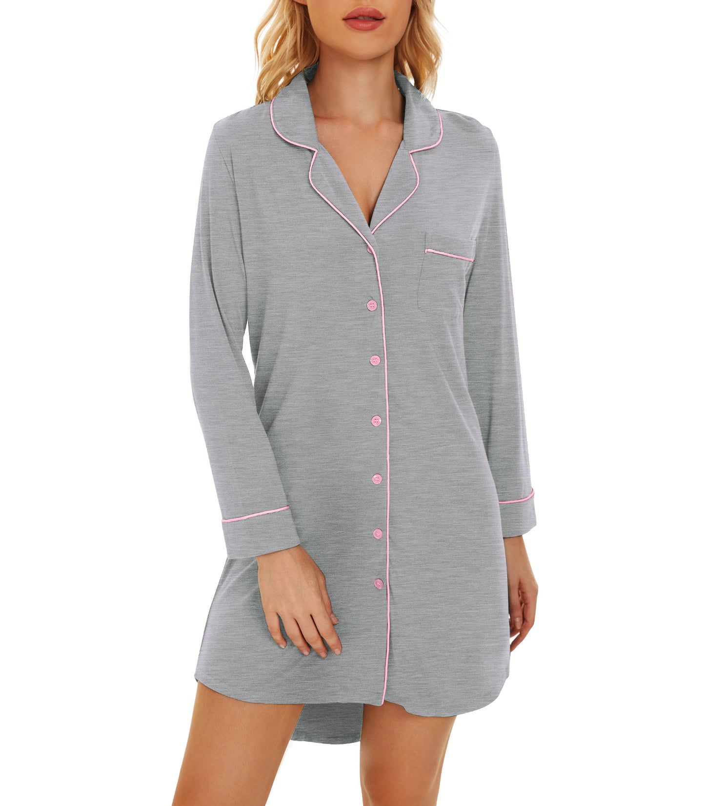 WiWi Bamboo Comfy Long Sleeve Nightgowns