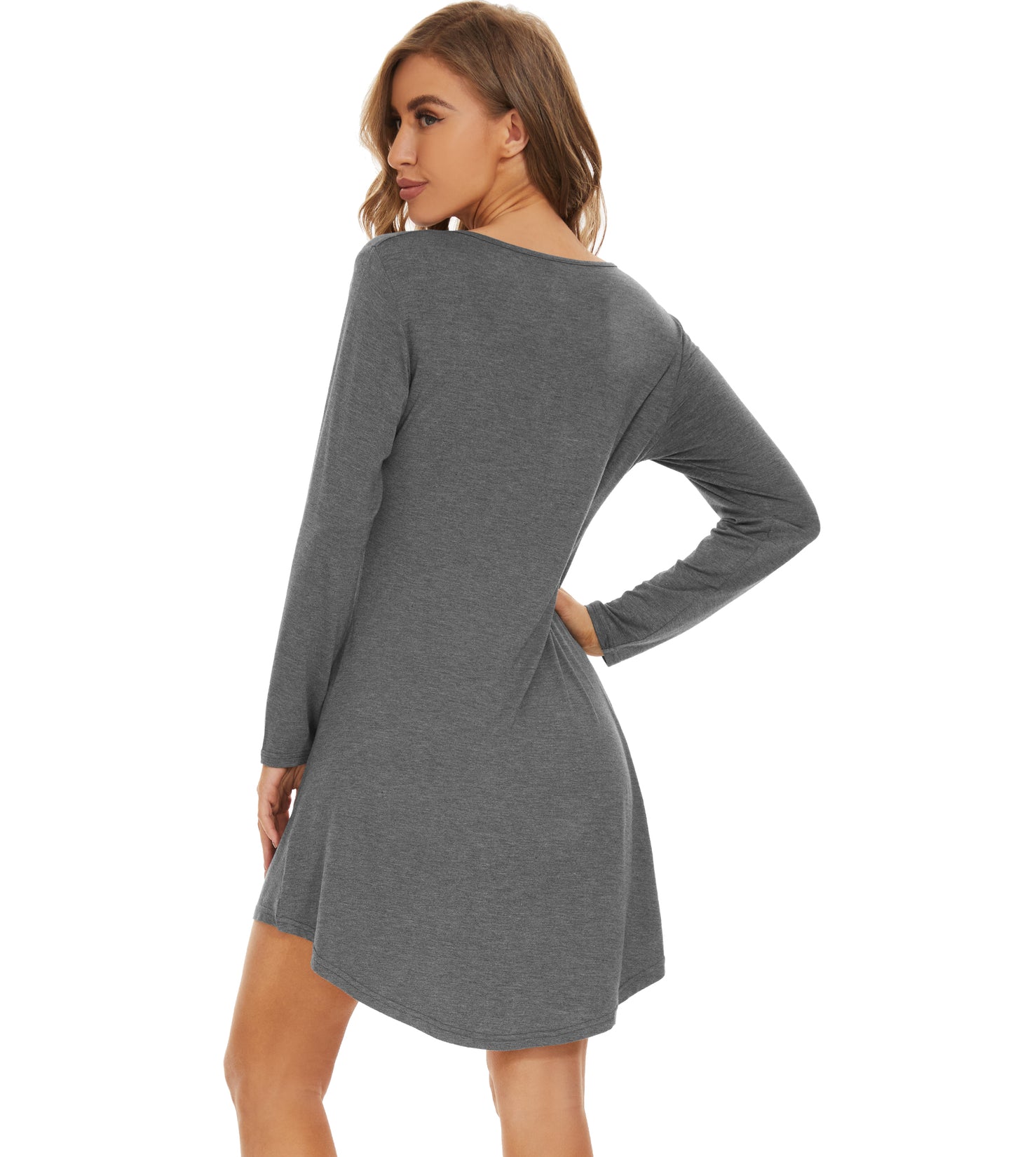 WiWi Women Bamboo Nightgowns Long Sleeve