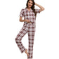 WiWi Womens Pajamas Set Soft Button Down Sleepwear
