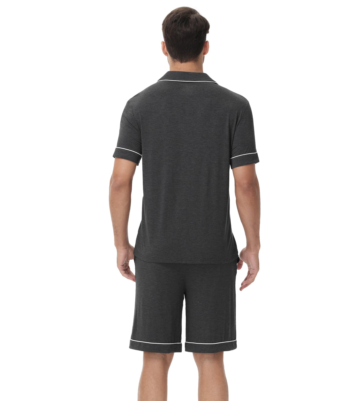 WiWi Loungewear Set for Men with Piping Notch Collar