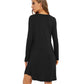 WiWi Scoop Neck Bamboo Nightgowns for Women Soft Long Sleeve Sleepwear