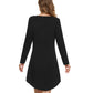 WiWi Women Bamboo Nightgowns Long Sleeve