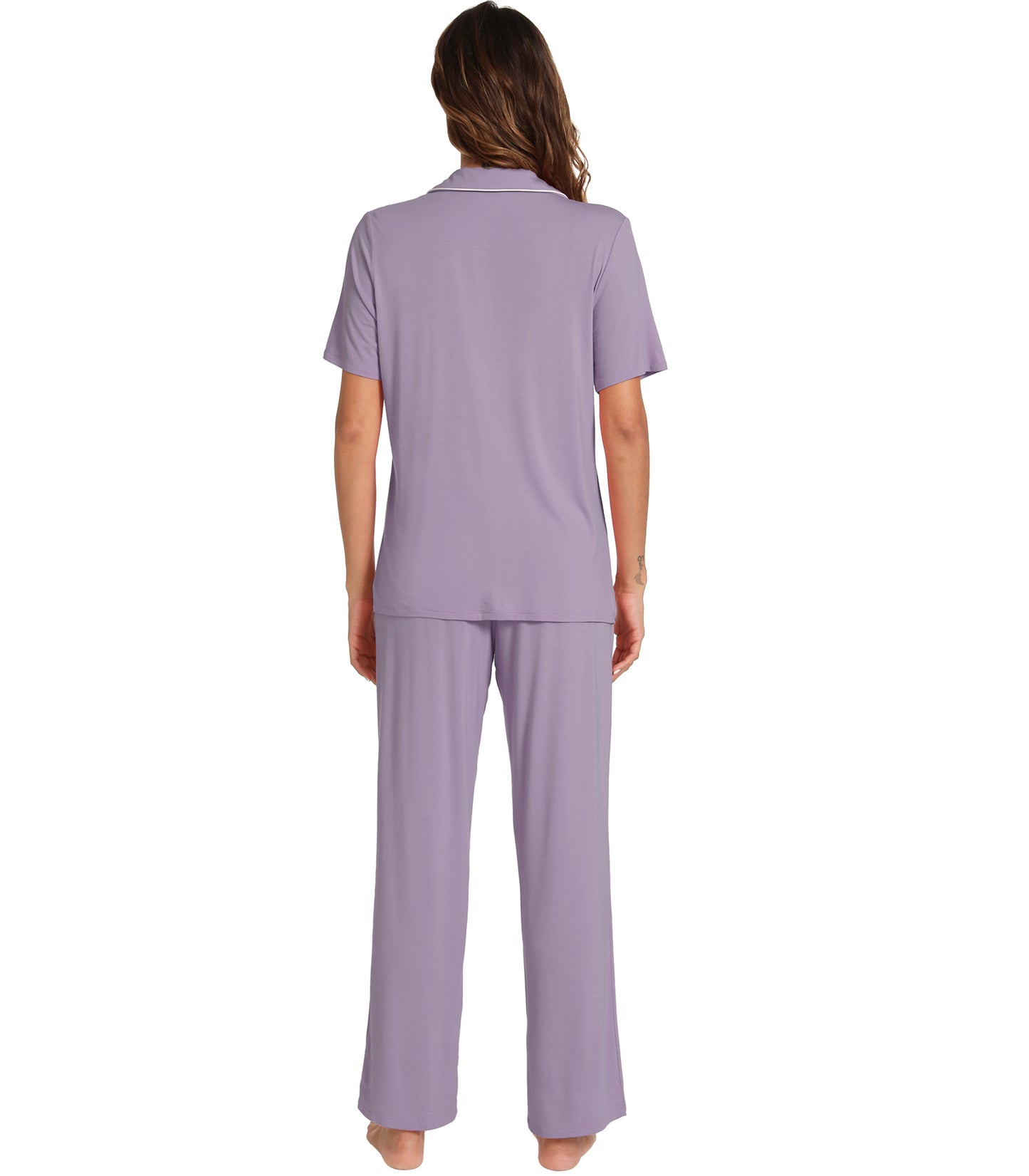 WiWi Womens Pajamas Set Soft Button Down Sleepwear