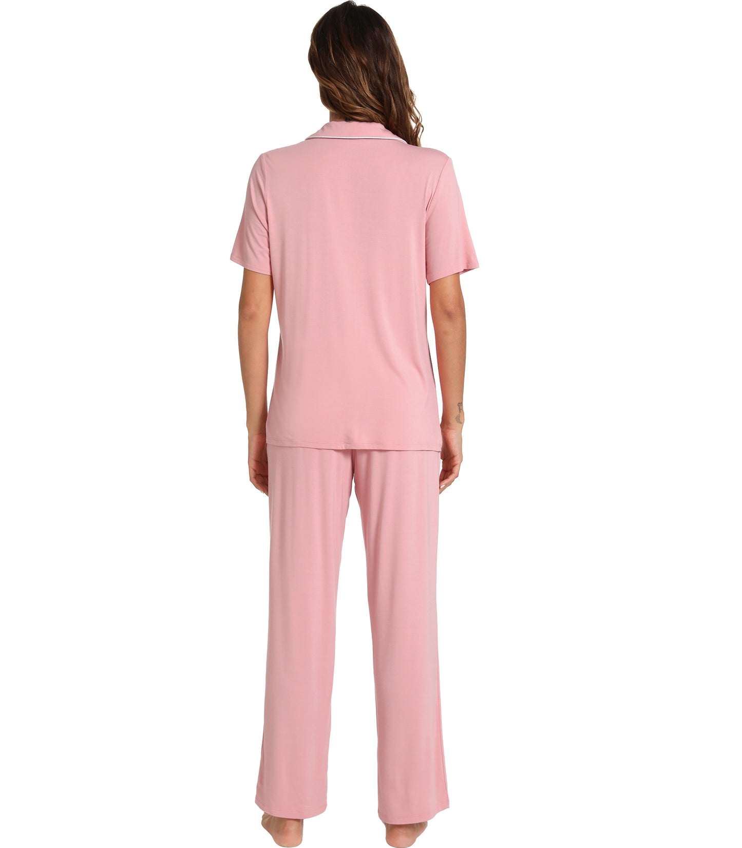 WiWi Womens Pajamas Set Soft Button Down Sleepwear