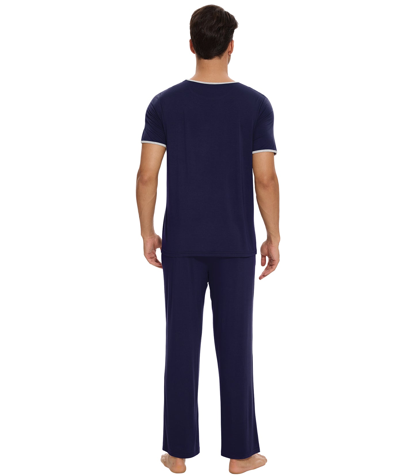 WiWi Pajama Set for Men Loungewear Soft Pajamas Sets Sleepwear