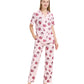 WiWi Womens Pajamas Set Soft Button Down Sleepwear