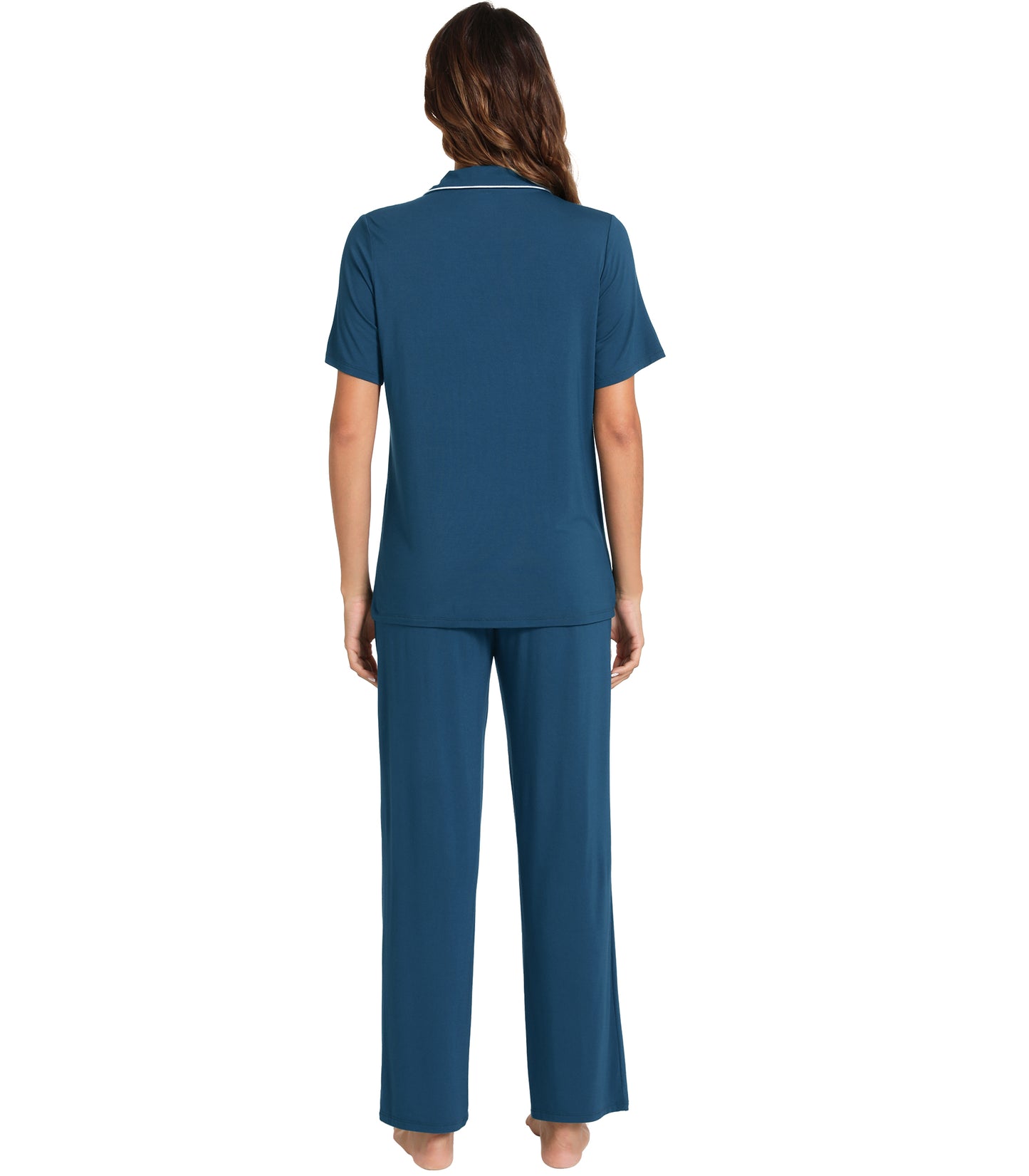 WiWi Womens Pajamas Set Soft Button Down Sleepwear