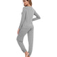 WiWi Scoop Neck Pajama Sets Sport Pajamas for Women