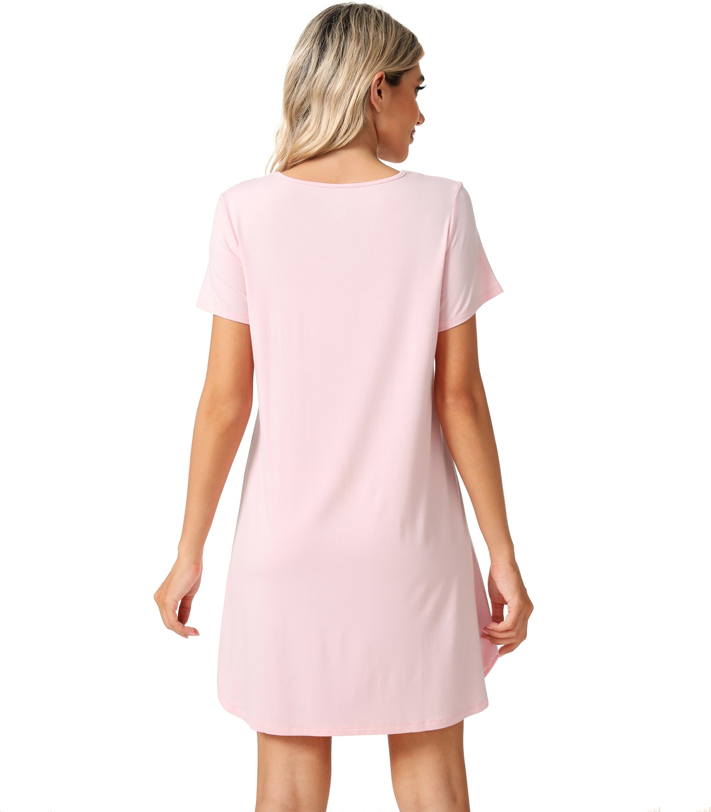 WiWi Bamboo Short Sleeve Nightgowns for Women