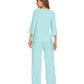 WiWi Bamboo Pajamas for Women Soft 3/4 Sleeve Sleepwear Casual Pj Set