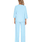 WiWi Women's Bamboo Pajama Sets Soft Loose Comfy Top with Pants