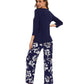 WiWi Women's Bamboo Pajamas Soft 3/4 Sleeve Pajama Sets 2 Pieces Pjs