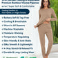 WiWi Women's Bamboo Pajama Sets Long Sleeves Top with Pants Loungewear Set