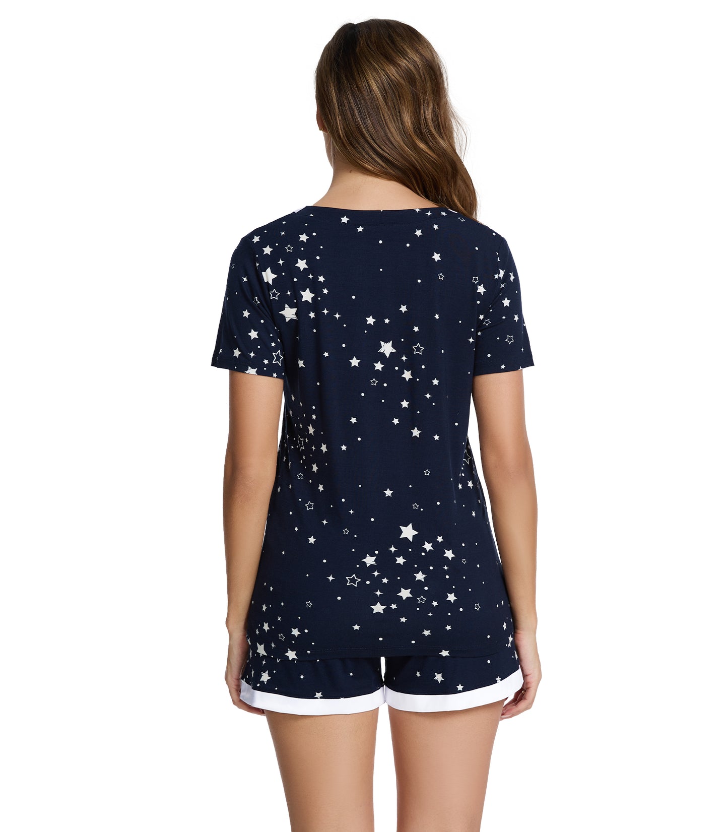 WiWi Bamboo Pajamas Set for Women Short Sets Summer Plus Size