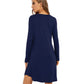 WiWi Scoop Neck Bamboo Nightgowns for Women Soft Long Sleeve Sleepwear