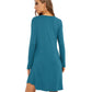 WiWi Scoop Neck Bamboo Nightgowns for Women Soft Long Sleeve Sleepwear